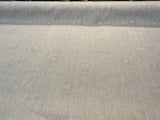 Cream Peacock Feather Finch Polyester Fabric - Linen Damask Jacquard, 55" Width, 13.75" Horizontal Repeat, 11.5" Vertical Repeat (1 Yard)