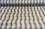 Belgian Velvet Paxton Fawn Beige Stripe Upholstery Fabric - Fawn Beige, Ogee Stripe, 54" Width (1 Yard)