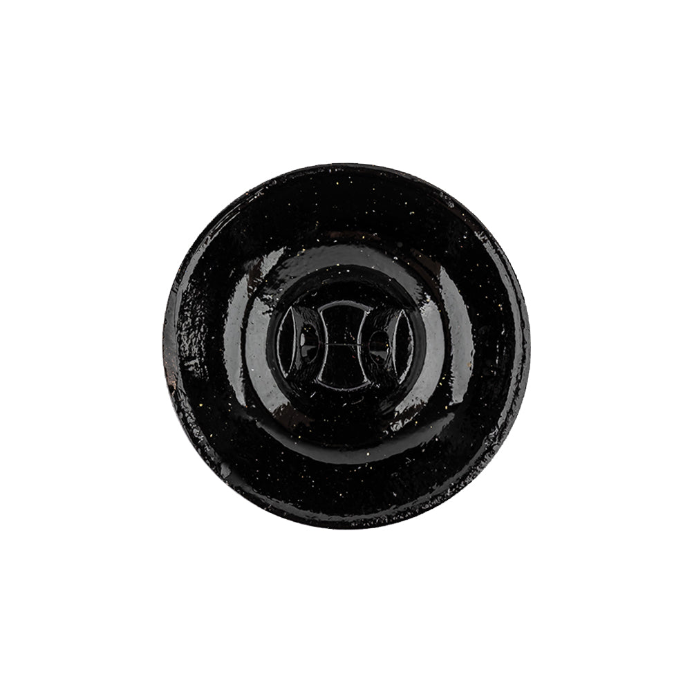 Gold Shaded Glass Button - 36L/23mm