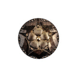 Gold Shaded Glass Button - 36L/23mm