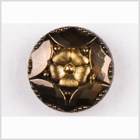 Gold Shaded Glass Button - 44L/28mm