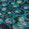Mesh Sequin Hologram Fabric 50" Black Turquoise