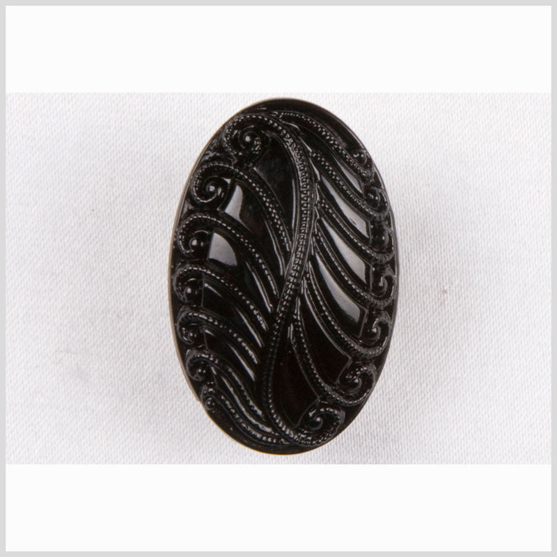 Black Glass Button - 44L/28mm