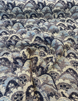 Stark Landscape Blue Chenille Tapestry Fabric - Navy Blue, Light Blue, Beige, 54" Width (By The Yard)