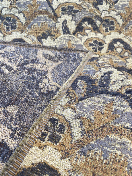 Stark Pecan Graystone Chenille Tapestry Fabric - Pecan, Beige, Charcoal, Gray, 54" Width (By The Yard)