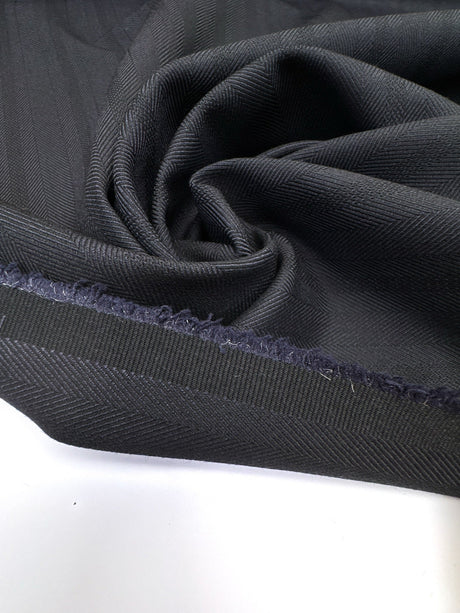 Wool Blend Twill Striped Purple Black