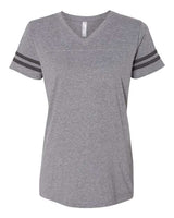 Women's Football V-Neck Fine Jersey Tee