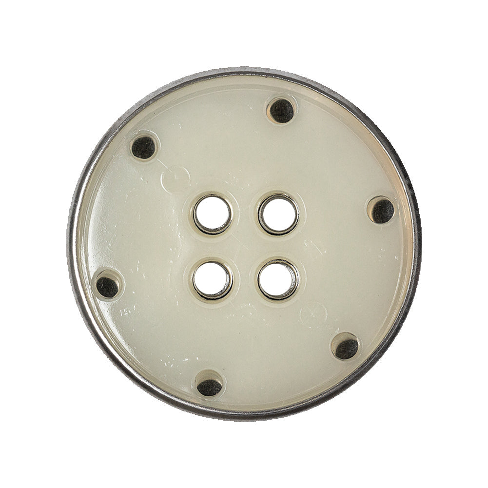 Silver Matte Nickel Metal Coat Button - 44L/28mm