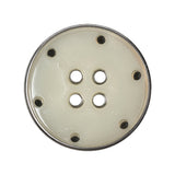 Silver Matte Nickel Metal Coat Button - 44L/28mm