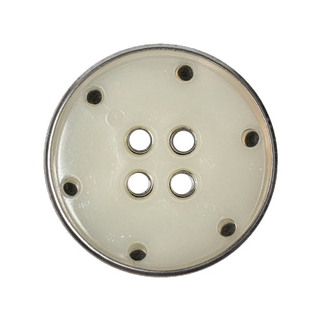 Silver Matte Nickel Metal Coat Button - 44L/28mm