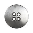 Silver Matte Nickel Metal Coat Button - 44L/28mm