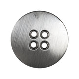 Silver Matte Nickel Metal Coat Button - 44L/28mm