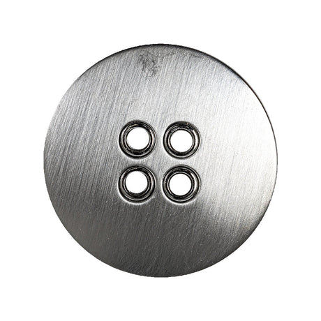 Silver Matte Nickel Metal Coat Button - 44L/28mm