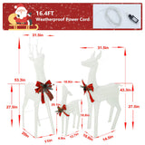 53.3-in Freestanding Reindeer Yard Decoration with Clear LED Lights