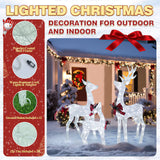 53.3-in Freestanding Reindeer Yard Decoration with Clear LED Lights