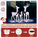 53.3-in Freestanding Reindeer Yard Decoration with Clear LED Lights