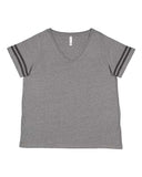 Women's Curvy Collection Vintage Football T-Shirt