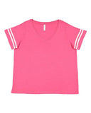 Women's Curvy Collection Vintage Football T-Shirt
