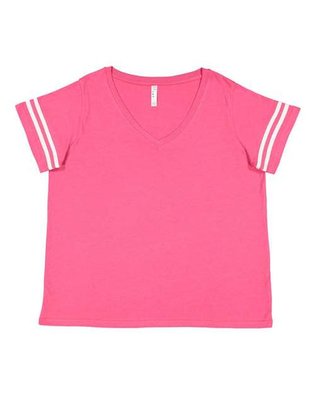 Women's Curvy Collection Vintage Football T-Shirt