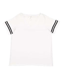Women's Curvy Collection Vintage Football T-Shirt