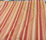 Red With Gold Sheer Stripes Fabric - 120" Double Width (50 Yards)