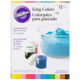 Wilton 191007589 Variety Pack Gel Food Coloring .5 oz Bottles - 12/Pack