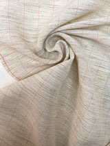Linen Gray Beige Melange Striped