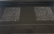 Sunbrella Soft Chenille Drift Onyx Black Solution Dyed Acrylic Fabric - Off White, Large Horizontal Repeat, 56" Width (1 Yard)