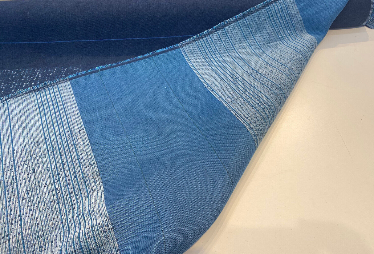 Sunbrella Soft Chenille Acrylic Fabric - Drift Blues, Blue/Teal/Light Blue, 56" Width (1 Yard)