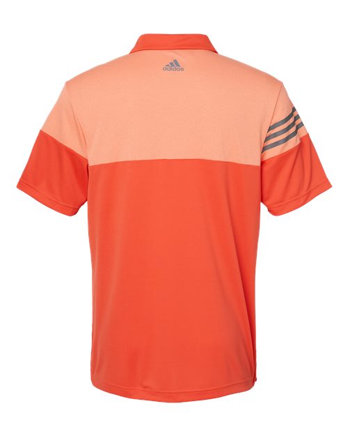 Heathered 3-Stripes Colorblocked Polo