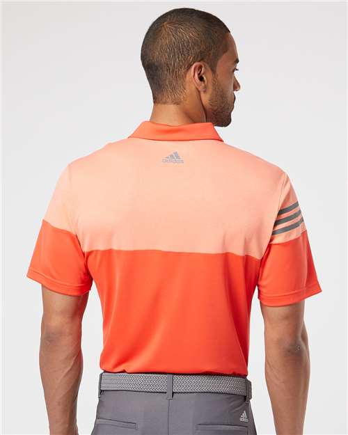 Heathered 3-Stripes Colorblocked Polo