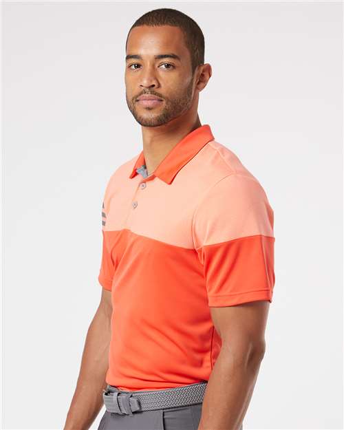 Heathered 3-Stripes Colorblocked Polo