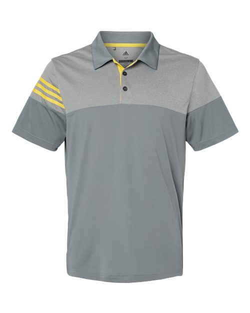 Heathered 3-Stripes Colorblocked Polo