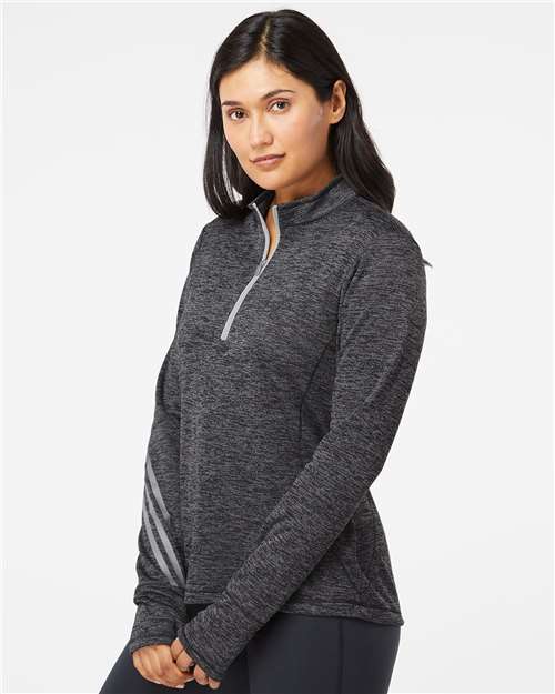 Women's Brushed Terry Heathered Quarter-Zip Pullover