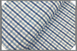 Gingham Shirting Cotton Fabric - Blue Gingham, 58/60" Width