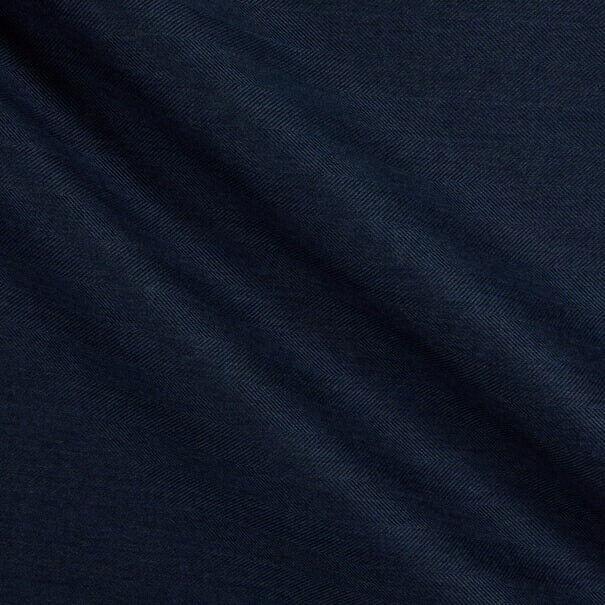 Sunbrella Switch Solution Dyed Acrylic Fabric - Indigo Blue Herringbone, 54" Width (1 Yard)