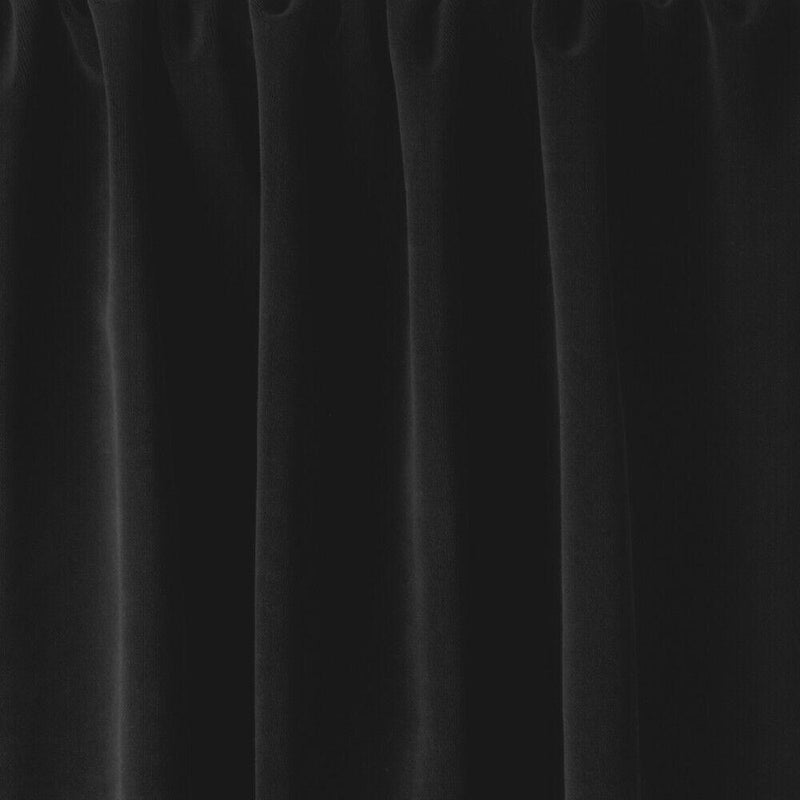 Royal Black Synthetic Velour Fabric - Black, 54" Width (1 Yard)