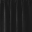 Royal Black Synthetic Velour Fabric - Black, 54" Width (1 Yard)