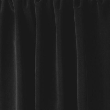 Royal Black Synthetic Velour Fabric - Black, 54" Width (1 Yard)