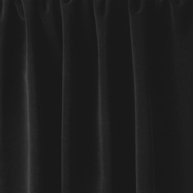 Royal Black Synthetic Velour Fabric - Black, 54" Width (1 Yard)