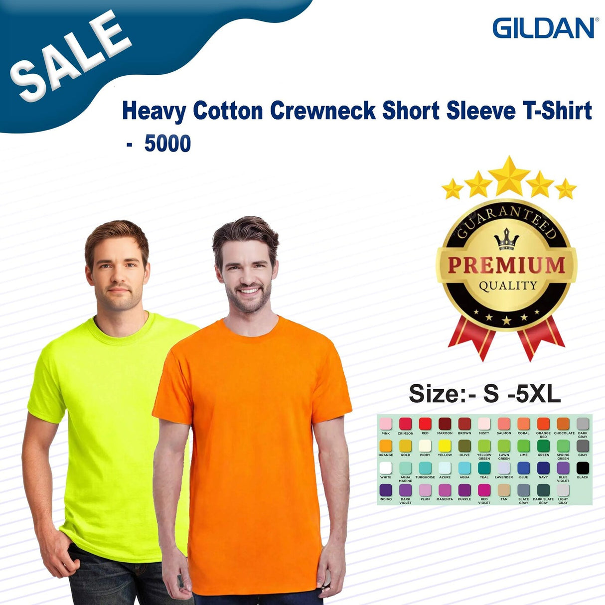 Gildan® Heavy Cotton Crewneck Short Sleeve T-Shirt