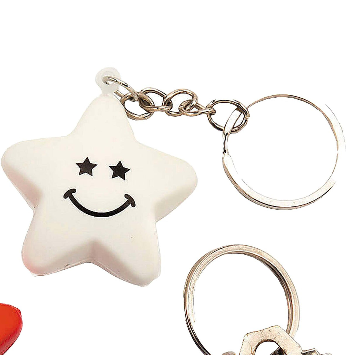 1 1/2" Mini Patriotic Star Foam Stress Toy Keychains 12 Pc.