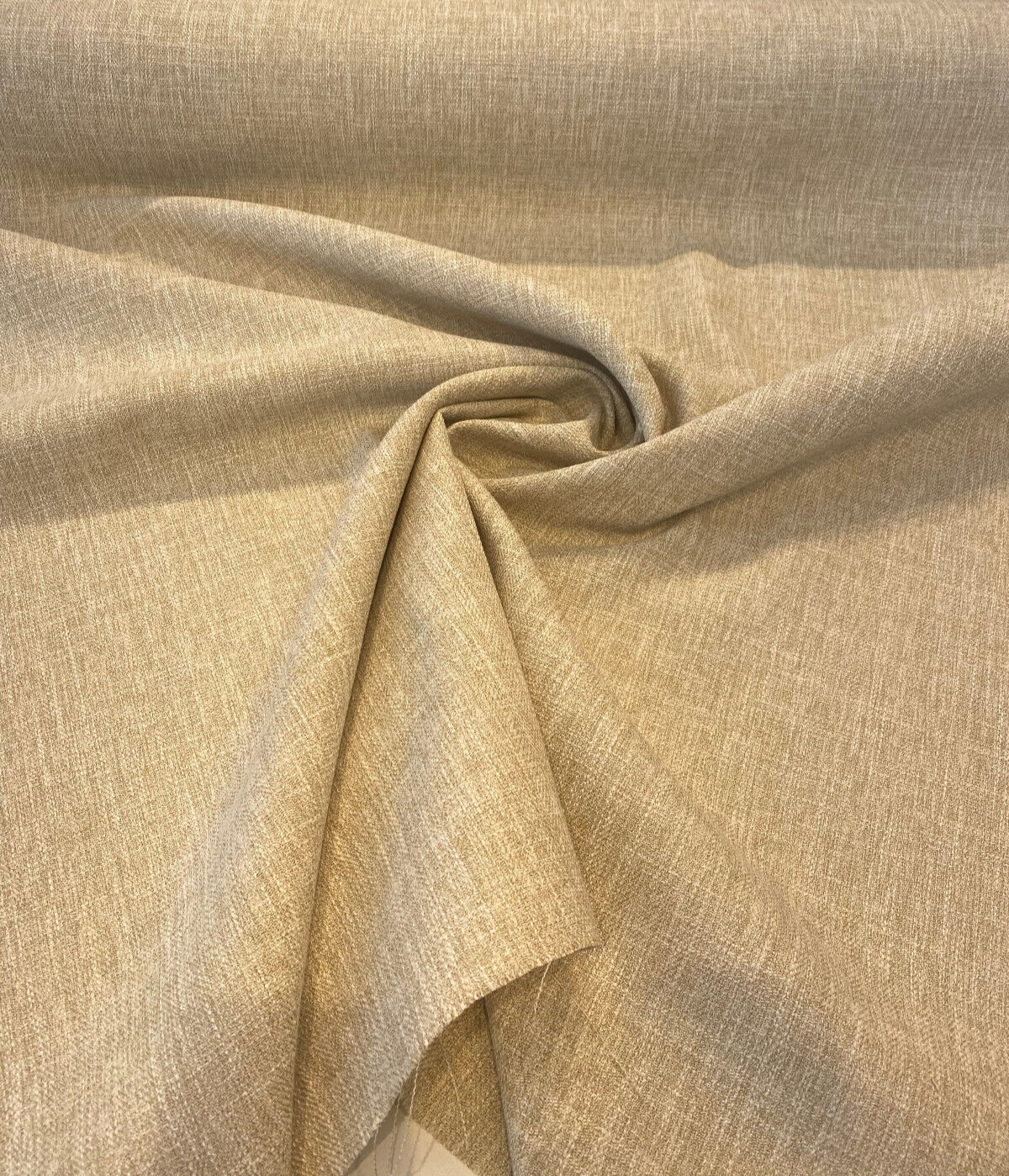 Berkley Wheat Cream Polyester Fabric - Solid Texture, 57" Width (1 Yard)