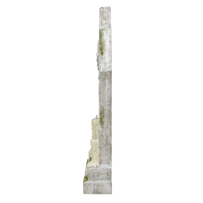 Haunted Living 3-ft Lighted Blow Mold Tombstone Halloween Decoration