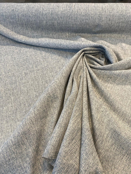 Berkley Spa Blue Linen Look Polyester Fabric - Solid Texture, 57" Width (By The Yard)