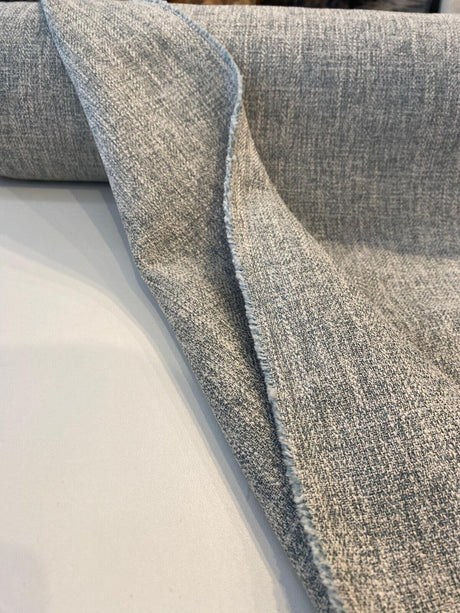 Berkley Spa Blue Linen Look Polyester Fabric - Solid Texture, 57" Width (By The Yard)