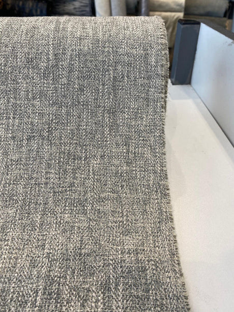 Berkley Smoke Linen Look Polyester Fabric - Solid Texture, 57" Width (1 Yard)