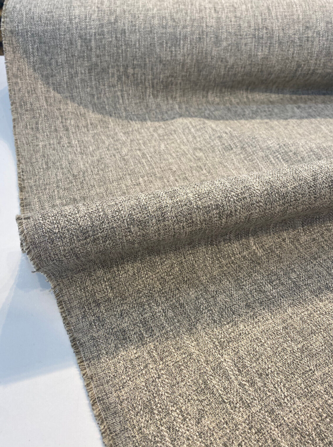 Berkley Smoke Linen Look Polyester Fabric - Solid Texture, 57" Width (1 Yard)