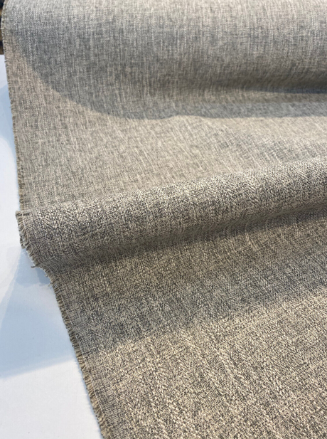Berkley Smoke Linen Look Polyester Fabric - Solid Texture, 57" Width (1 Yard)