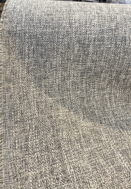 Berkley Smoke Linen Look Polyester Fabric - Solid Texture, 57" Width (1 Yard)